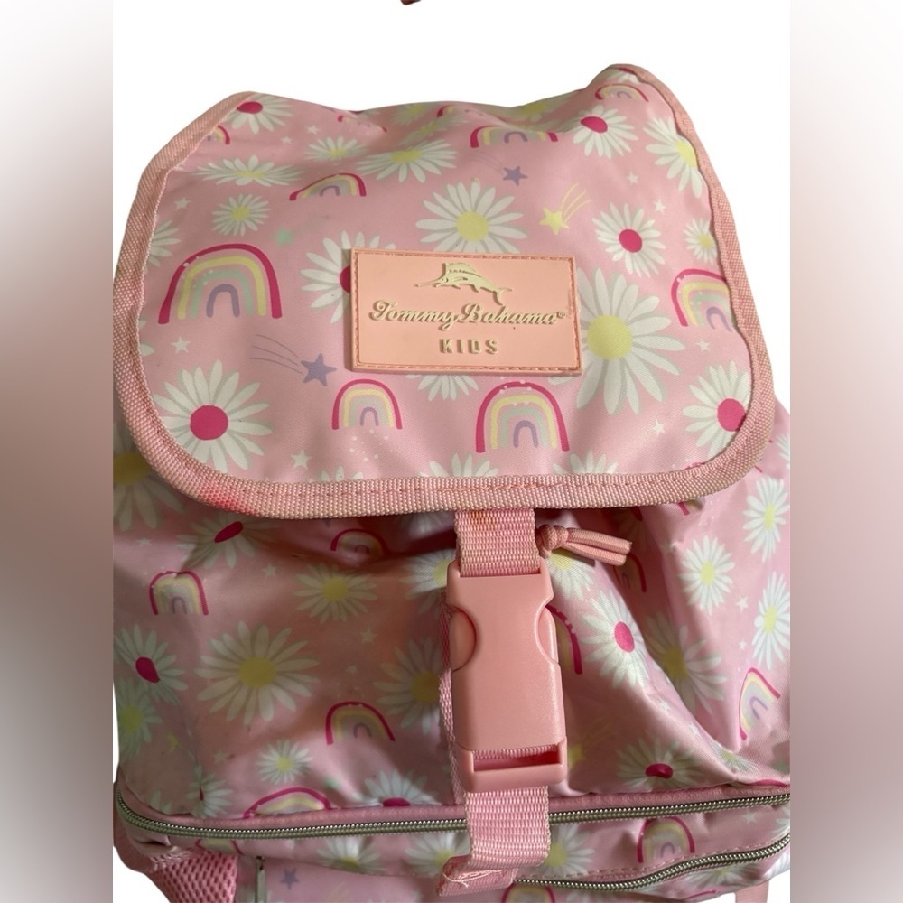 Pink Daisy and Rainbow Kids Backpack - Picture 2 of 8